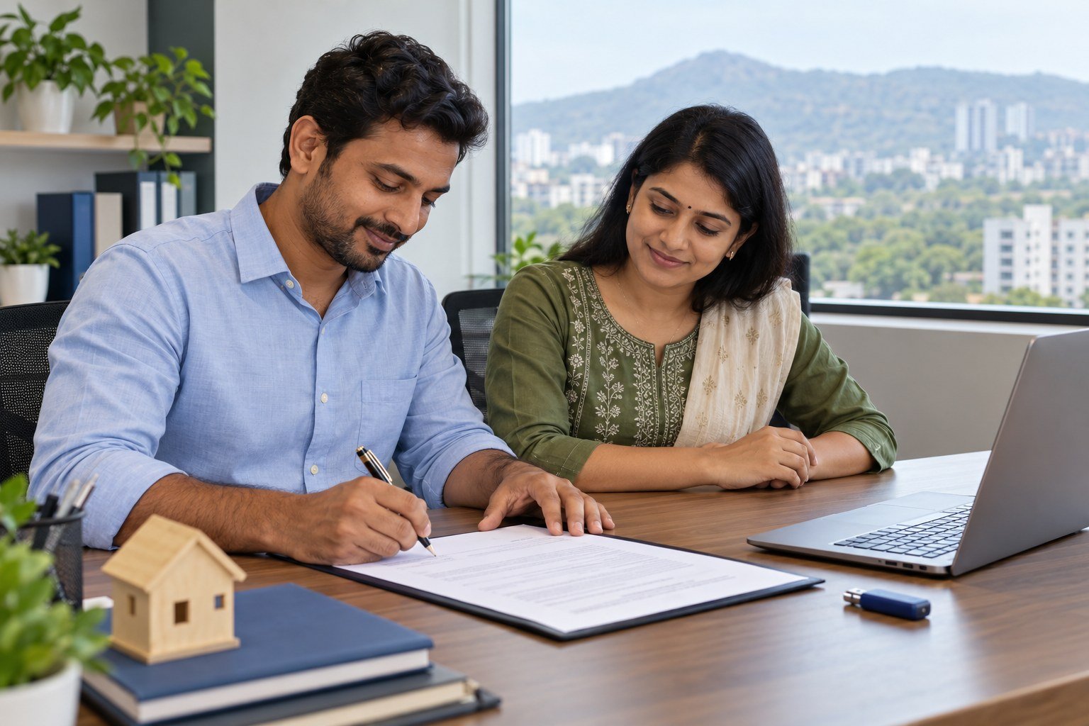 Illustrative rent agreement signing with a digital signature token